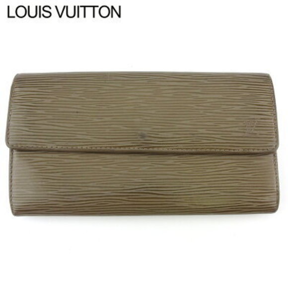 Louis Vuitton Pochette Porte Monnaie Epi Long Wallet Gray Brown - Picture 1 of 6